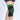 Green knee brace worn for joint support and compression